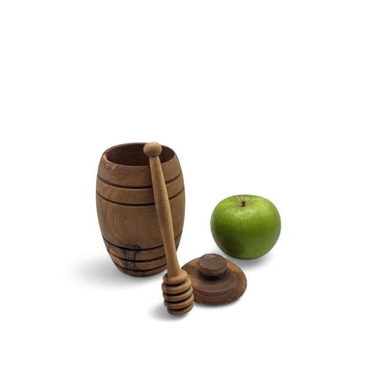 Olive Wood Honey Pot & Dipper