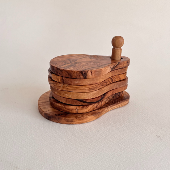 Olive Wood Coasters (Set of 6)