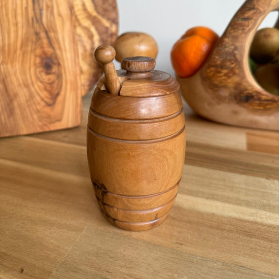 Olive Wood Honey Pot & Dipper