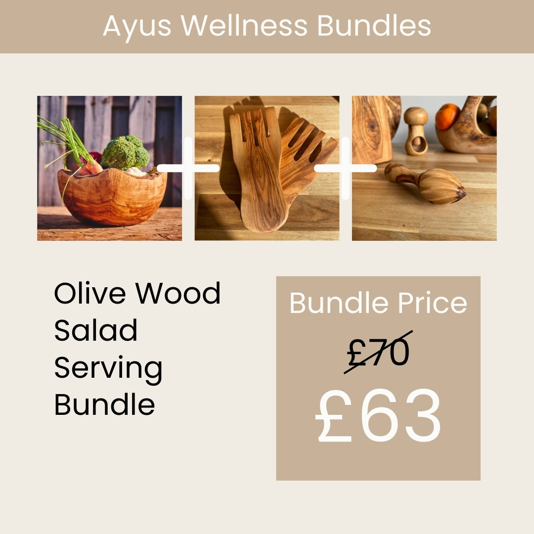 Olive Wood Salad Serving Bundle