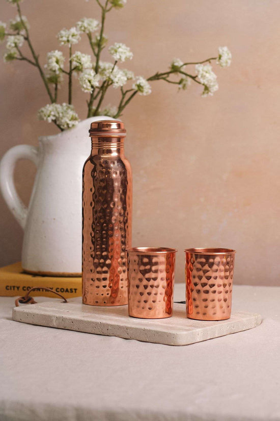 Ayus Wellness Copper Bottles. Tumblers & Jug