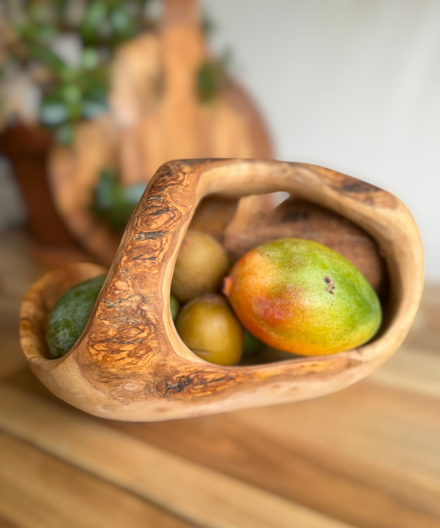 Olive Wood Fruit Holder