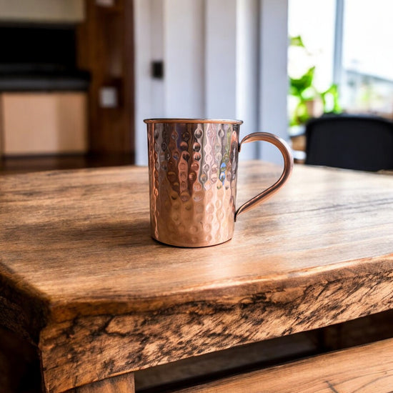 Hammered Copper Mugs (Set of 4)