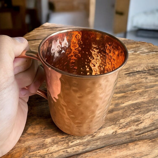 Hammered Copper Mugs (Set of 4)