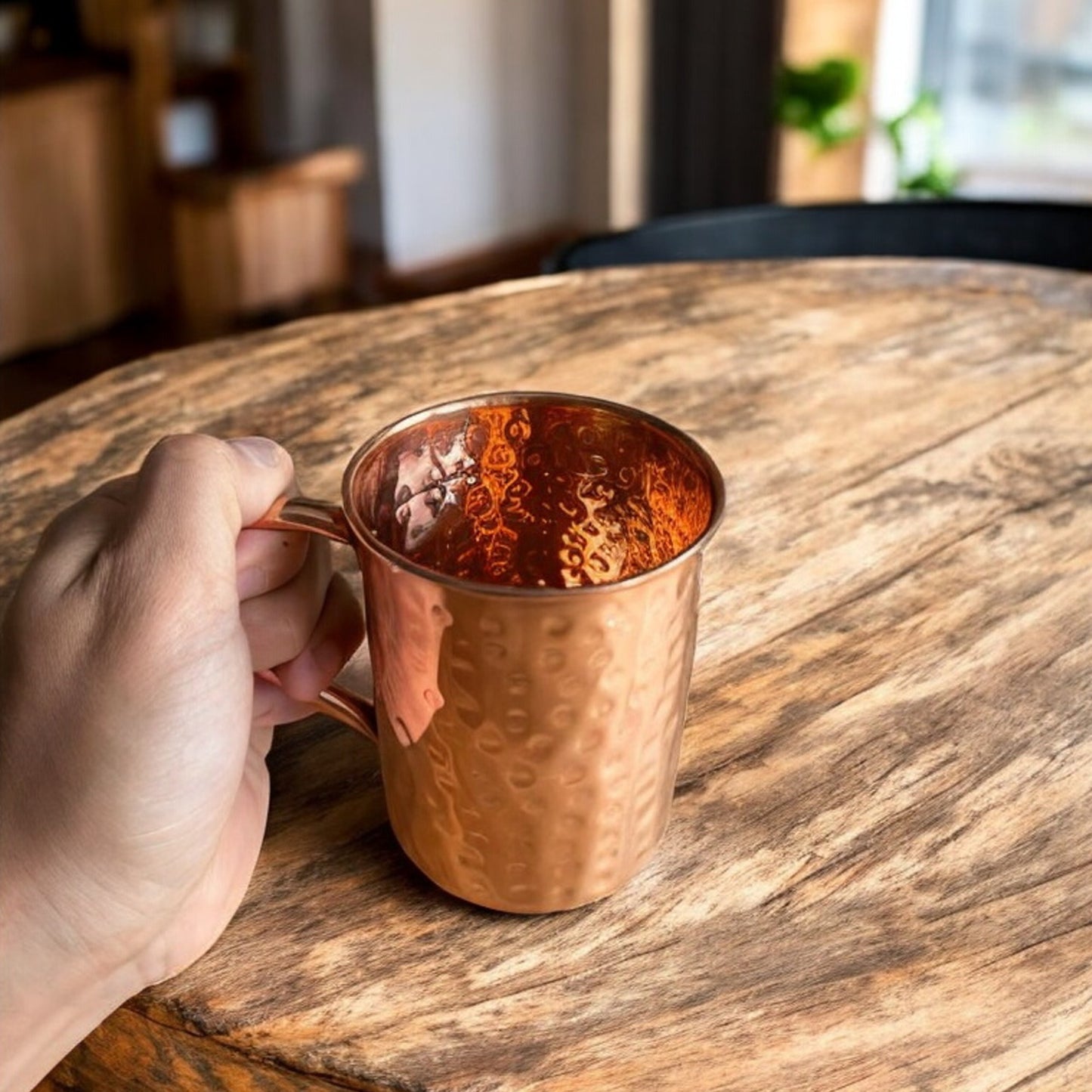 Hammered Copper Mugs (Set of 4)