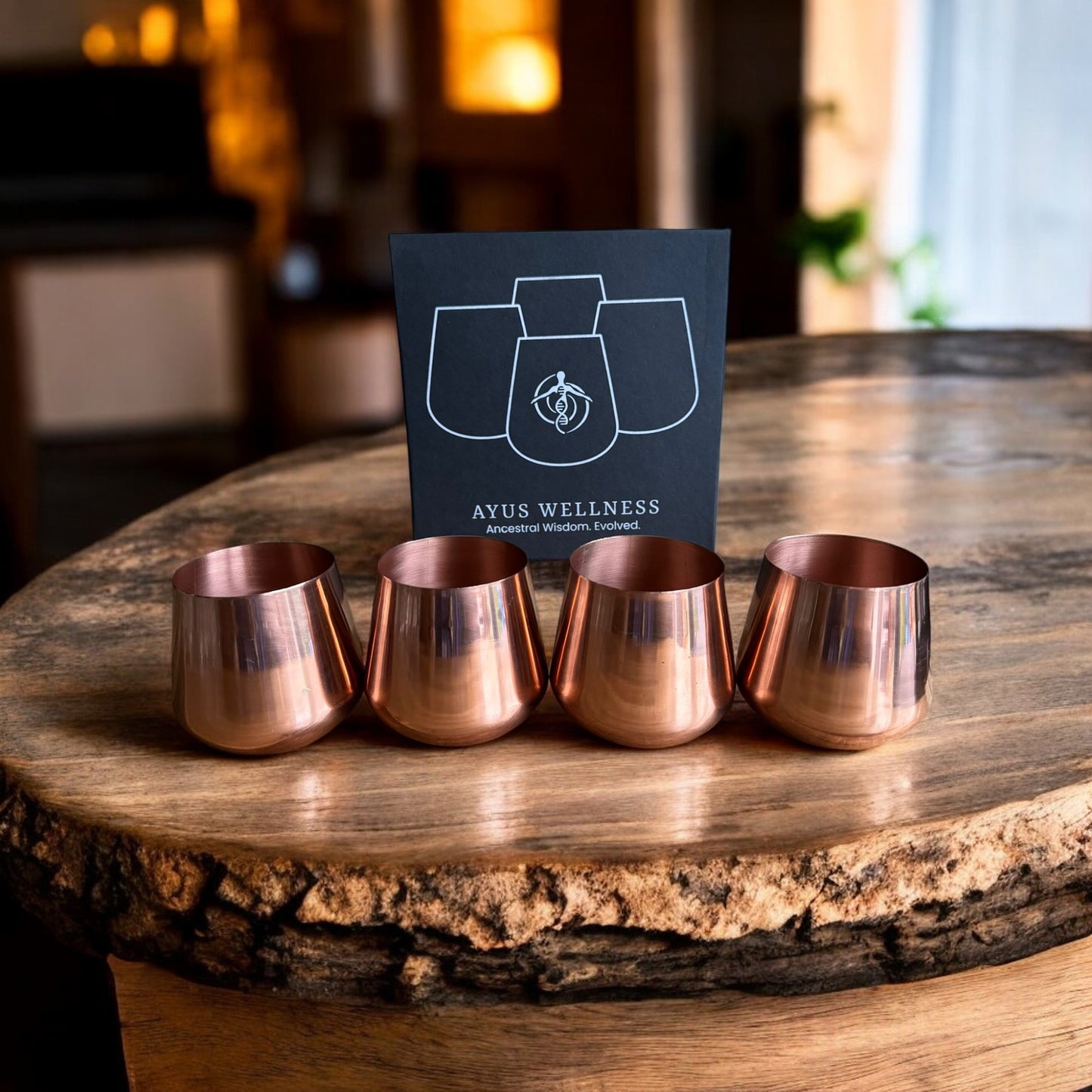 Rounded Copper Tumblers (Set of 4)